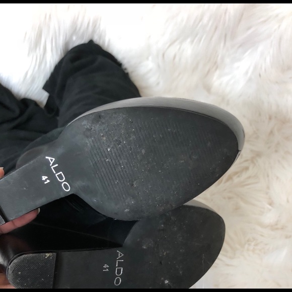 Aldo Suede Knee High Boots Black Size 11 US 41 EU - Picture 4 of 4